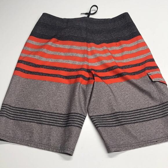 HANG TEN Mens 30 Black Orange Gray Board Shorts - Picture 3 of 3